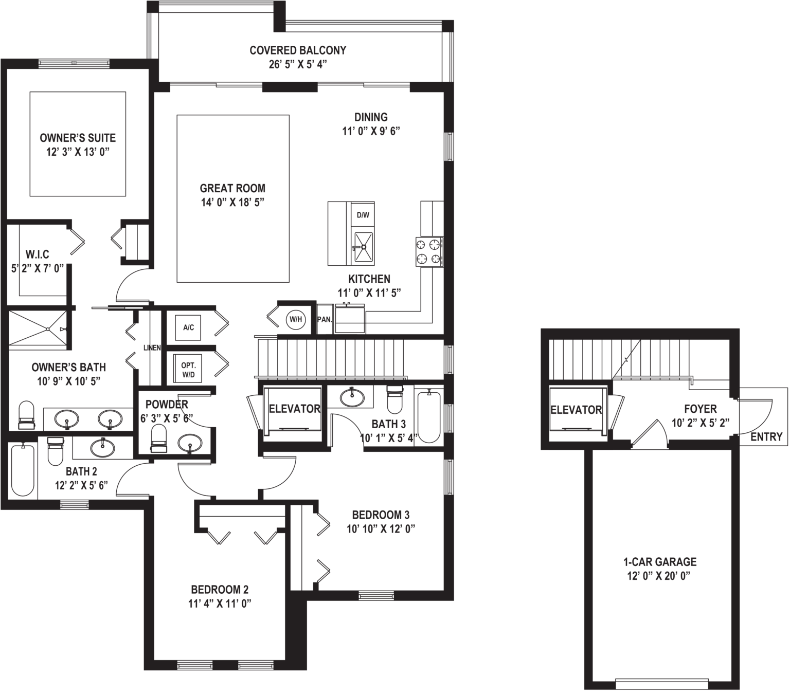 Floor Plans - Villa Mar Bonita Beach